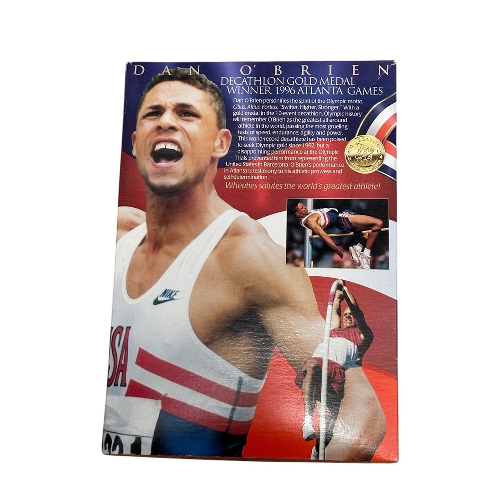 Wheaties Cereal Dan O’Brien USA Olympic Gold Medal Medalist 1996 Original Box - Picture 2 of 7
